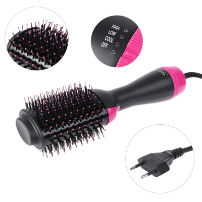 1000W Hair Dryer Brush 2 In 1 Hair Straightener Curler Comb Electric Blow Dryer With Comb Hair Brush Roller