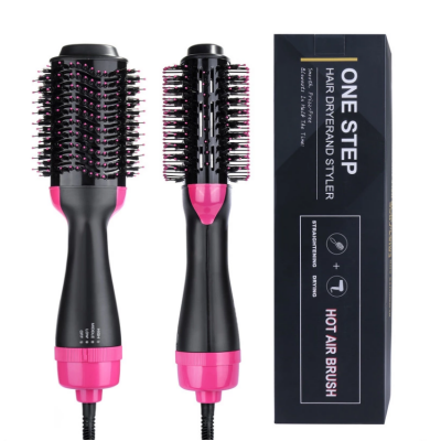 Hair Straightener Brush and Dryer Electric Hair Comb Hot Air Hair Brush