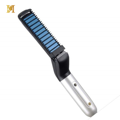 portable hair comb for men beard straightening comb smooth out facial hair electric beard brush